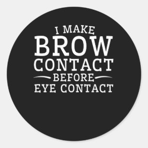 Augenbraue Microblading stellen Braue her in Runder Aufkleber
