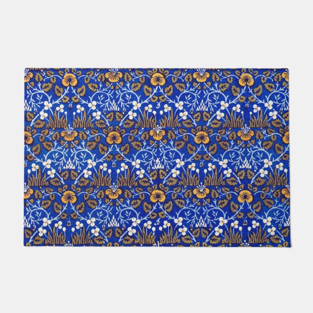 Augenbraue-Muster, William Morris Fußmatte (Vorderseite)