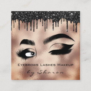 Augenbrauen Lash Makeup Rose 6 Stunches QR-Logo Quadratische Visitenkarte