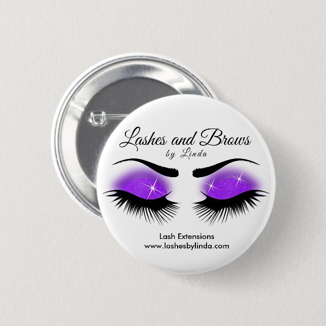 Augenbrauen - Lila Button (Vorne & Hinten)