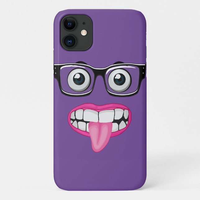 Augenbrauen mit Brille und Mund Case-Mate iPhone Hülle (Rückseite)