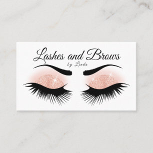 Augenbrauen - Peach Rose Glitzer Visitenkarte