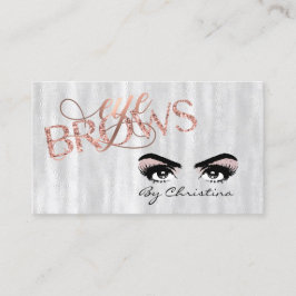 Augenbrauen Rose Gold Threading Microblading Tint Visitenkarte