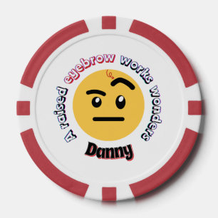 Augenbrauen-Sass: Eine hochgezogene Augenbraue wir Pokerchips