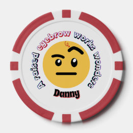 Augenbrauen-Sass: Eine hochgezogene Augenbraue wir Pokerchips