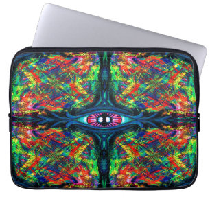Augenbrauen- und Trippy-Malerei Laptopschutzhülle