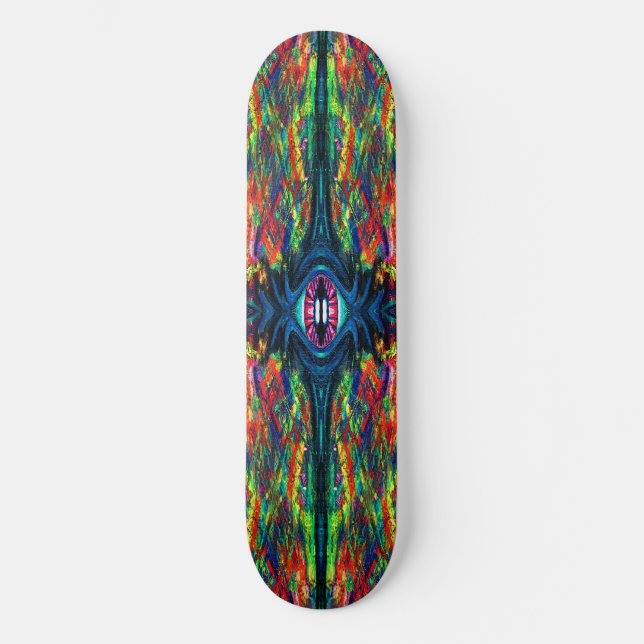 Augenbrauen- und Trippy-Malerei Skateboard (Vorderseite)