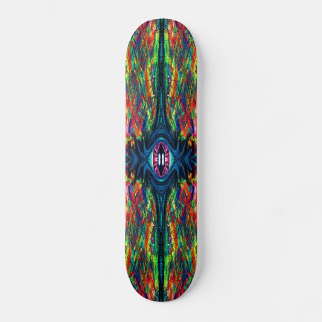Augenbrauen- und Trippy-Malerei Skateboard (Vorderseite)