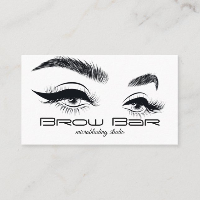 Augenbrauen & Wimpern Microblading, Wimpernverläng Visitenkarte (Vorderseite)