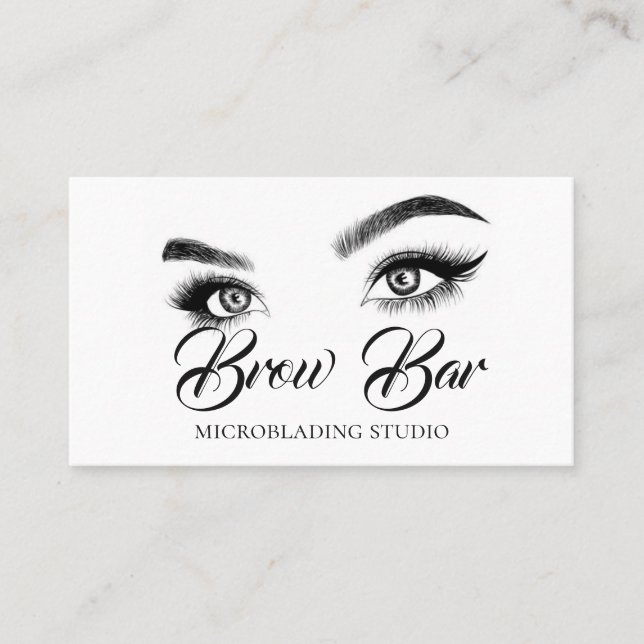 Augenbrauen & Wimpern Microblading, Wimpernverläng Visitenkarte (Vorderseite)