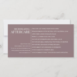 Augenbrauenmikroblase nach der Pflege Silber rosa Dankeskarte