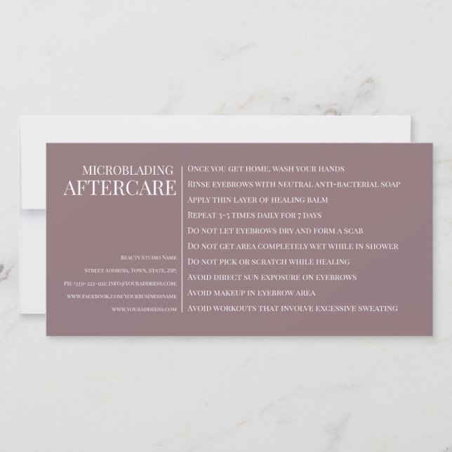 Augenbrauenmikroblase nach der Pflege Silber rosa Dankeskarte (Vorderseite)