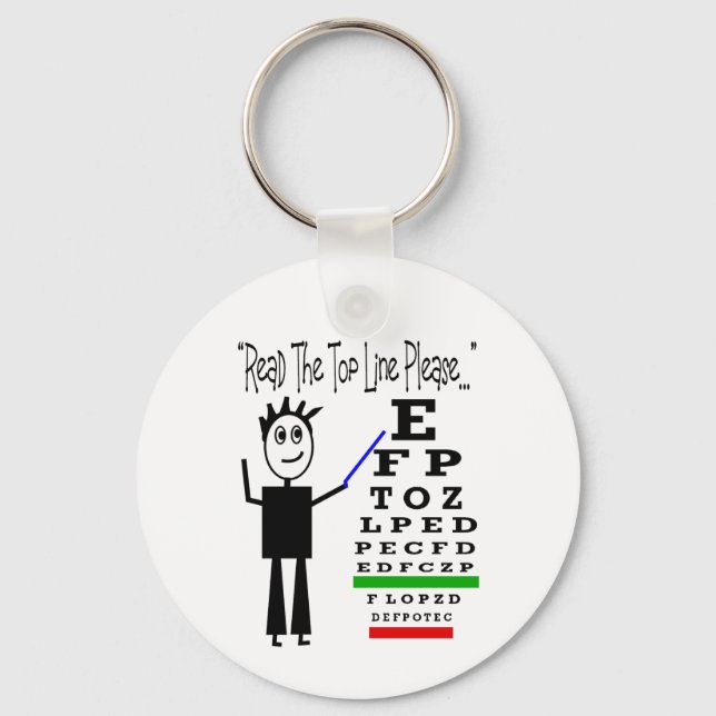Augendiagramm Augenarztdesign Geschenke Schlüsselanhänger (Vorderseite)