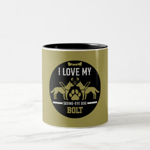 Augendoggift sehen zweifarbige tasse