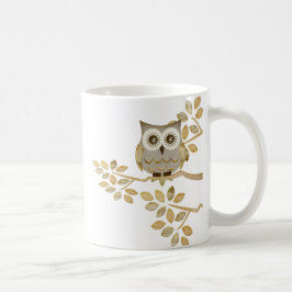 Augenen-Eule im Baum Kaffeetasse