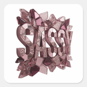 Augenfälliger Rosa SASSY Sticker Druck