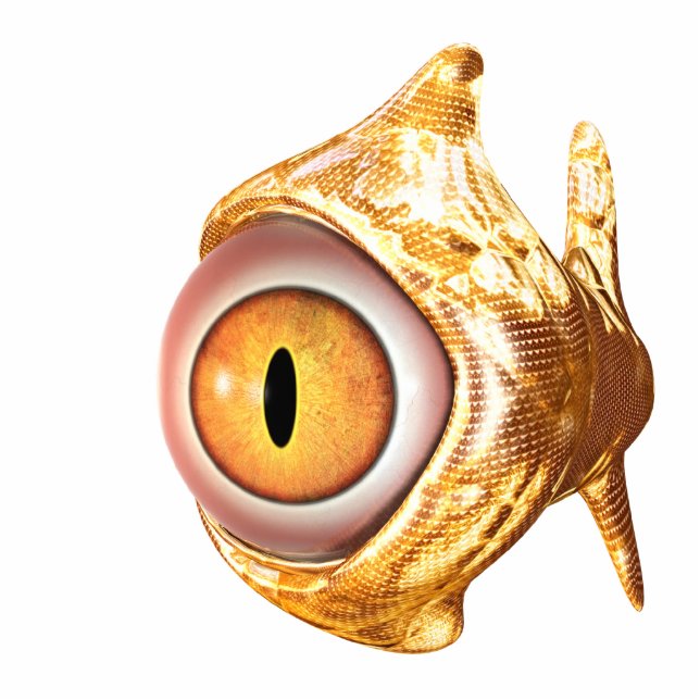 Augenfisch Fotoskulptur Schlüsselanhänger (Vorne)