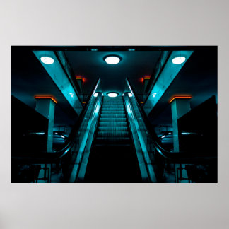 AUGENFOTOGRAFIE VON GRAUEM GEBÄUDE UNTER DEM WORT POSTER