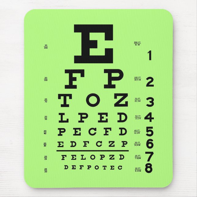 Augenheilkunde-Optometrie-medizinisches Mousepad (Vorne)