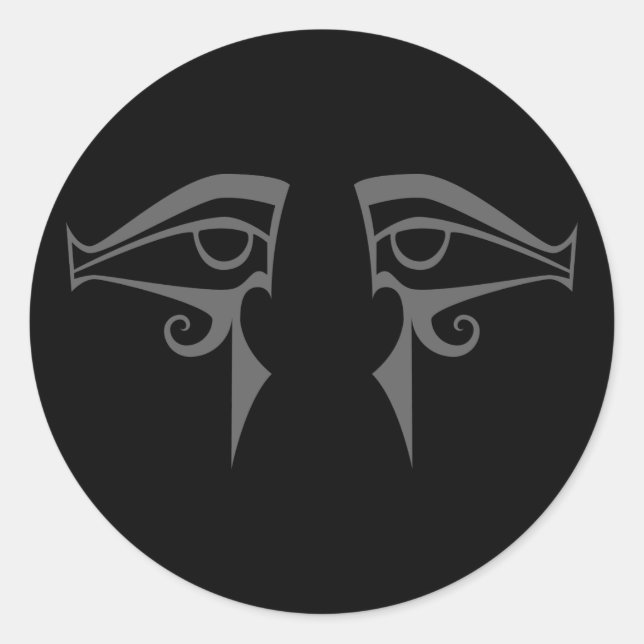 Augenhorn und Isis Runder Aufkleber (Vorderseite)