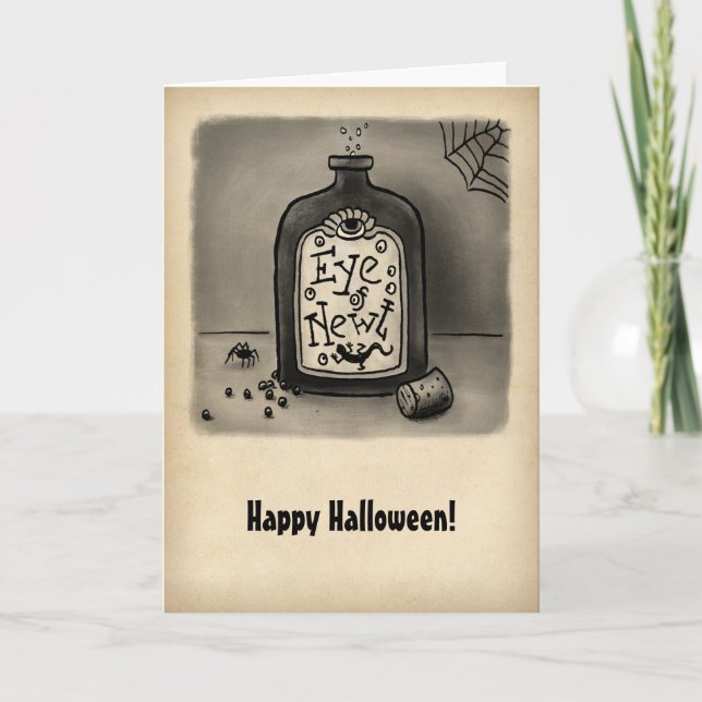 Augenklappe der newt Halloween-Karte Karte (Vorderseite)