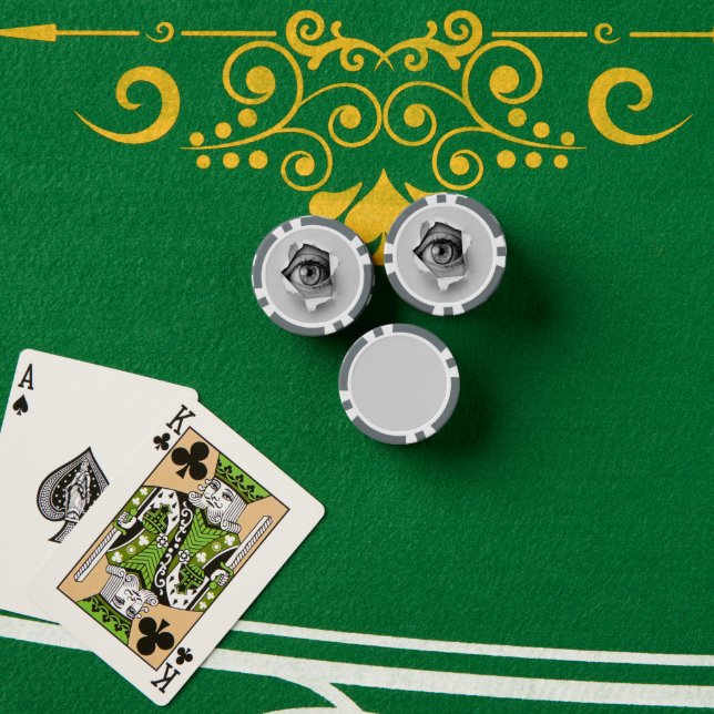 Augenpeep-Loch grau Pokerchips (Pokertisch (Stapel))