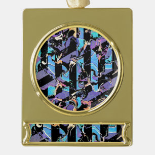 Augenreiz silberplattiertes Banner-Ornament Gold