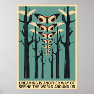 Augenschmetterling im Wald - individualisierbares  Poster