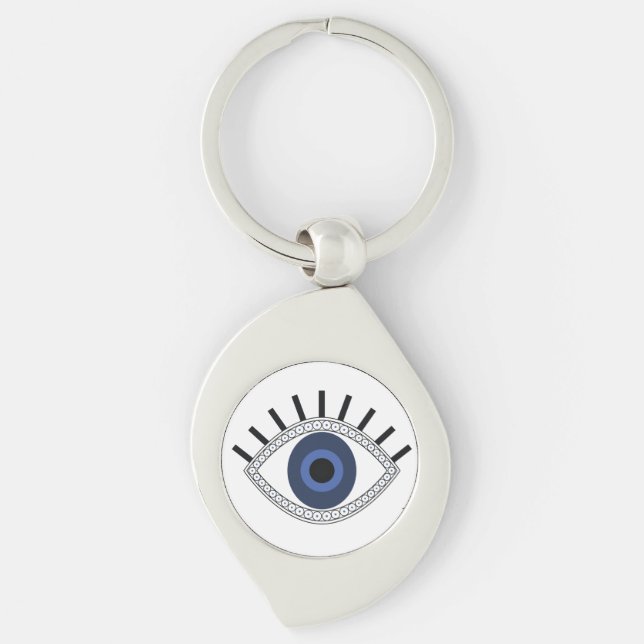 Augenschutz, griechisches blaues Auge Schlüsselanhänger (Vorderseite)