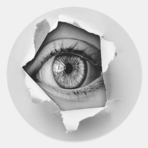 Augenspitze Runder Aufkleber