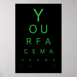 Augentest-Kunstprint Dein Gesicht bringt mich zum  Poster