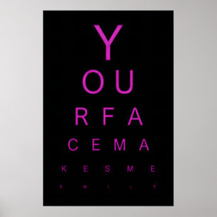 Augentest-Kunstprint Dein Gesicht bringt mich zum  Poster