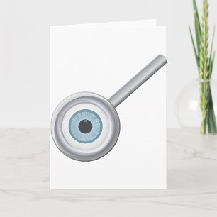 Augenuntersuchung mit Eyeball Magnifying Glass Fun Karte