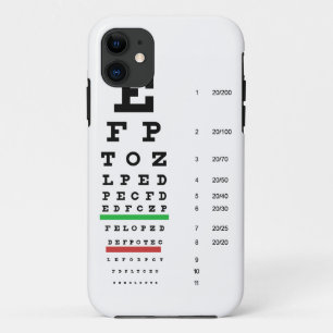 Augenvisionsdiagramm von Snellen für iPhone 11 Hülle