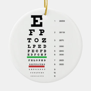 Augenvisionsdiagramm von Snellen für Keramikornament