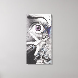 Augfische und Handträume Surreale zeichnend Kunst Leinwanddruck