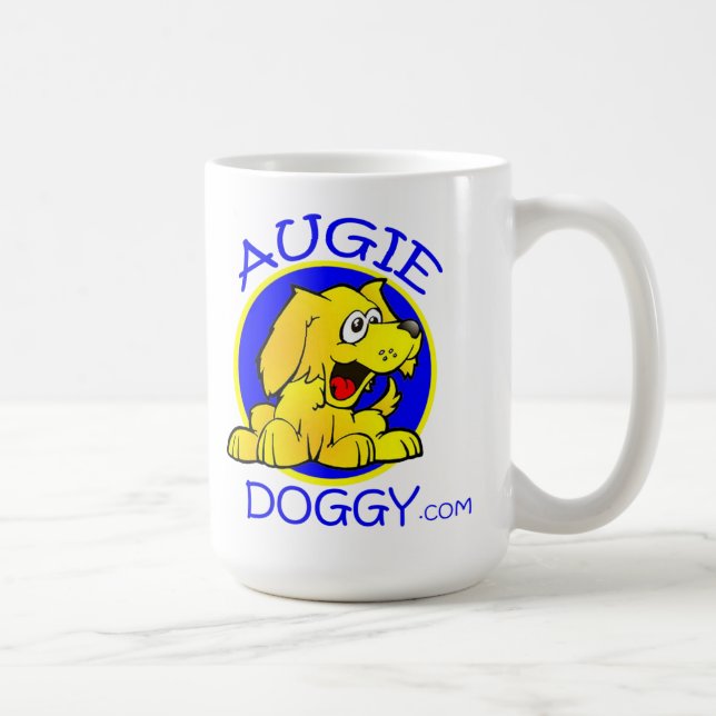 Augie Hündchen-Cartoon-Logo-Tasse Kaffeetasse (Rechts)