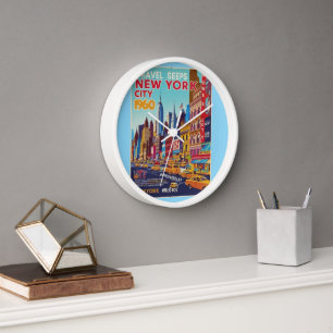 Augmented Reality NYC Poster Warme Farben Uhr