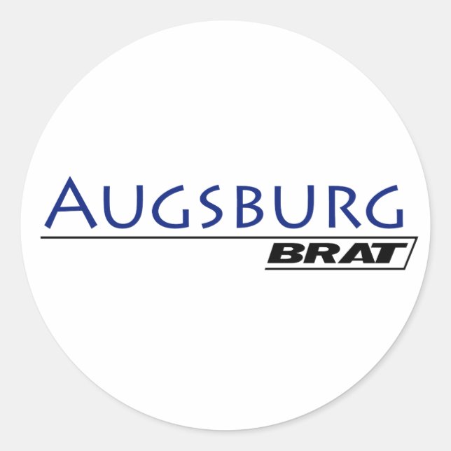 Augsburg Brat -A001L Runder Aufkleber (Vorderseite)