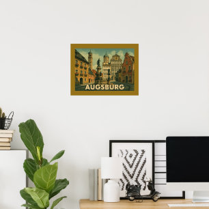 Augsburg Deutschland Stadt Kunst Poster