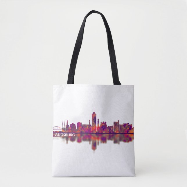 Augsburg Germany Skyline Tasche (Vorderseite)
