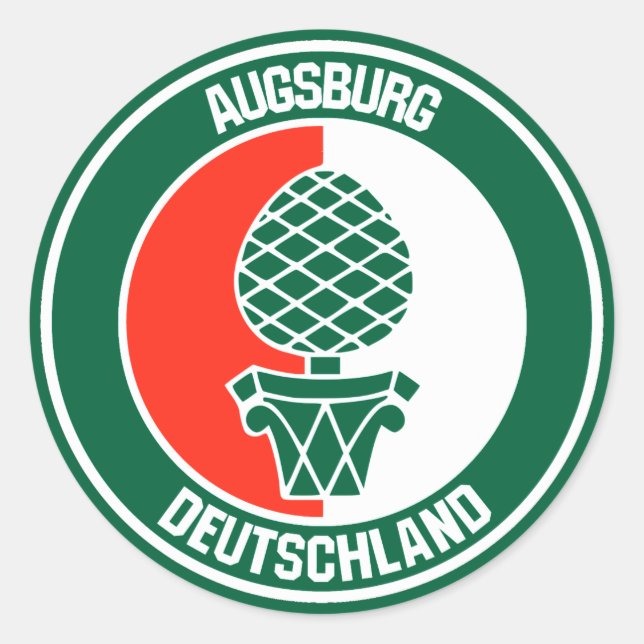 Augsburger RundEmblem Runder Aufkleber (Vorderseite)