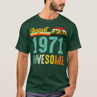 August 1971 Geburtstagsgeschenk Shirt Vintager Aug