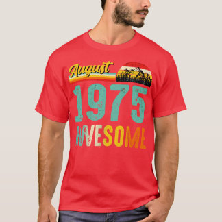 August 1975 Geburtstagsgeschenk Shirt Vintager Aug