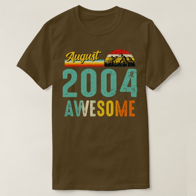 August 2004 Geburtstagsgeschenk Shirt Vintager Aug (Design vorne)