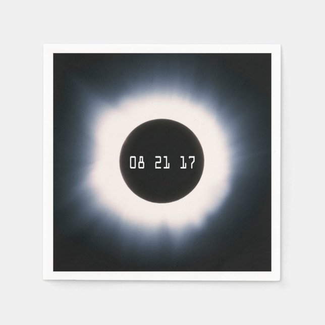 August 2017 Gesamtsolarauskitzel in Schwarz und We Serviette (Vorderseite)