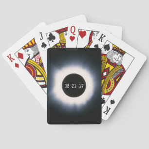 August 2017 Gesamtsolarauskitzel in Schwarz und We Spielkarten