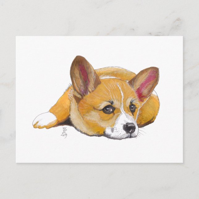 August 2019 Corgi Postkarte (Vorderseite)