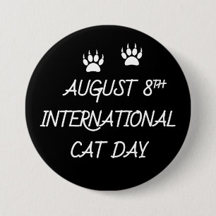 August 8. Internationaler Tag der Katze Button