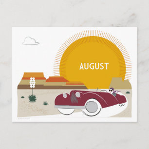 August Art Deco Wüste Stadtrundgang Postkarte